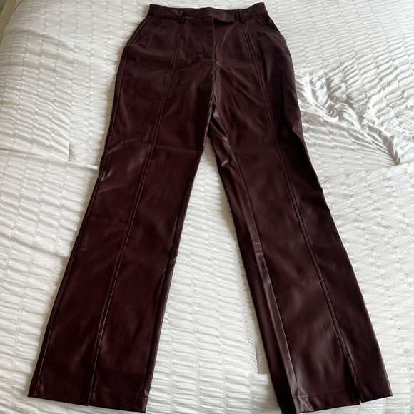 Steele Vegan Leather Straight Leg Pant - Picture 9 of 10